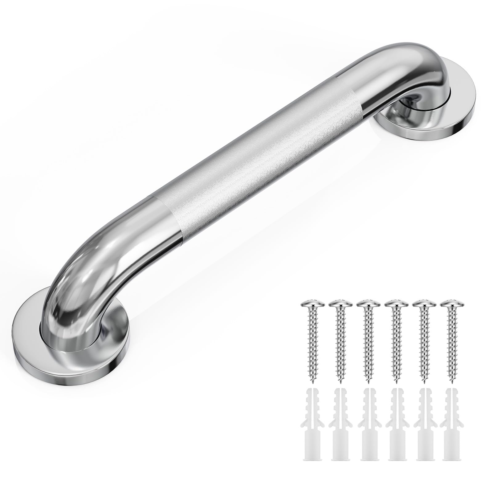 Barre d'appui de 30,5 cm en acier inoxydable 304 antidérapant pour sécuriser la salle de bain