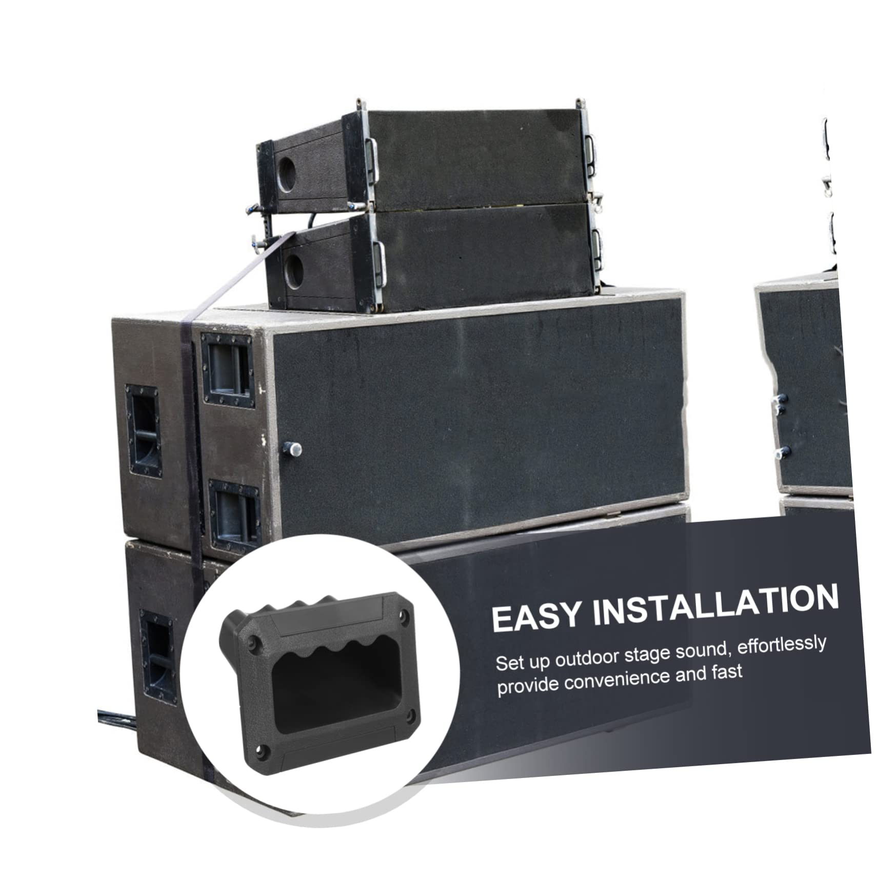 BESTonZON 8pièces Poignée Enceinte Lot Pour Caisson De Basses Et Haut-parleurs Remplacement Facile à Installer Sans Pré-perçage