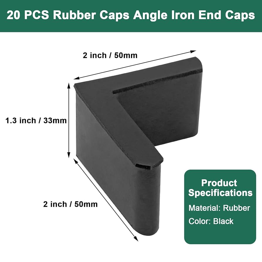 Auvotuis 16 Stück Möbelwinkel Aus Gummi 50mm - Eckenschutz Für Betten & Regale