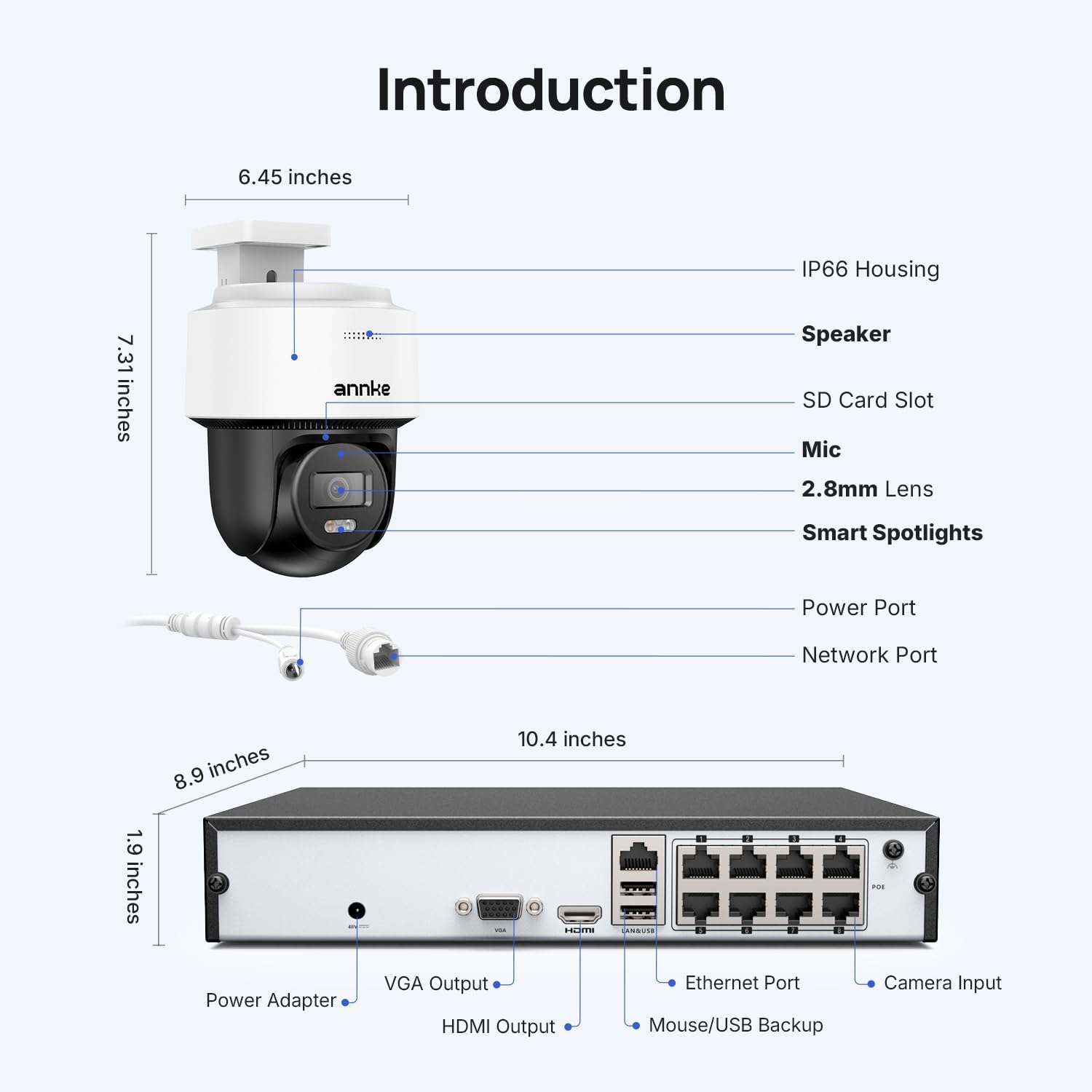 ANNKE 4K 8CH 4pcs PoE Security Camera System with PT Auto-Tracking, 2TB HDD 9 61o7tIwEPbL. AC SL1500