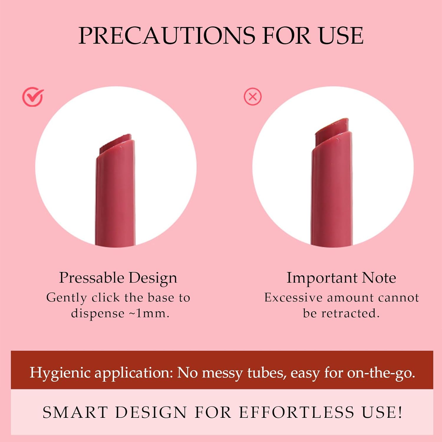 Lip Balm Gloss - Pressable Tinted Lip Balm for High Glassy Shine, Hydrating & Non-Sticky with Sheer Watercolor Tint & Plumping Effect, Everyday Wear (0.15fl.oz) - Image 6