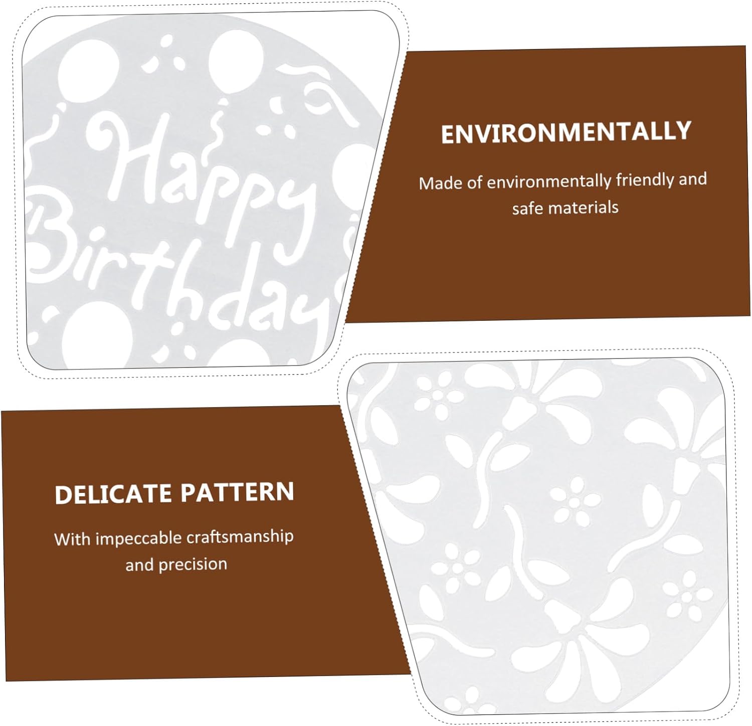 8pcs Cake Art Stencils and Coffee Latte Art Templates Hollow-Out Milk Spray Cake Decorating Stencil Set for Baking and Dessert Decoration