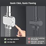 Rainsworth Kit de barre de douche réglable chromée, 30,5 cm carrée en acier inoxydable à jet de pluie, douchette à main avec 3 types de jet, ensemble de douche à hauteur réglable sans robinet - 2