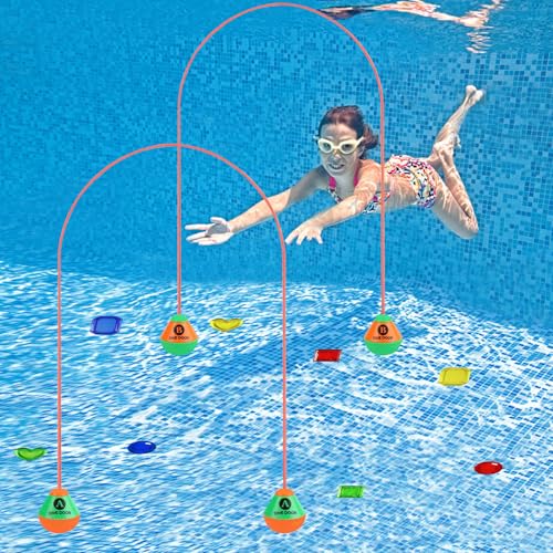 Kinder Tauchspielzeug,Unterwasser Tauchringe,Kinder Unterwasser Edelstein,Tauchset, Schwimmenspielzeug Tauchringe Spielzeug,Schwimmen Training Wasserspielzeug,für Unterwasserspiel und Tauchtraining vo