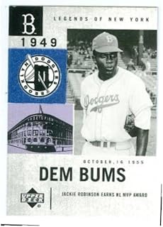 Jackie Robinson Baseball Card Legends of New York 2001