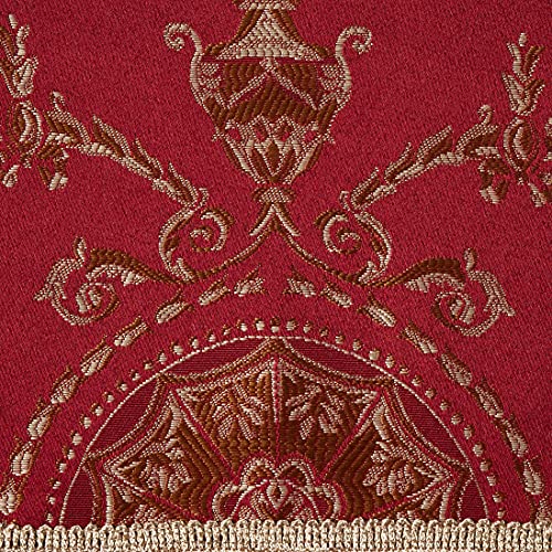 Violet Linen Prestige Damask Design Tablecloth Burgundy 60" By 84" Oblong/Rectangle #TOP4