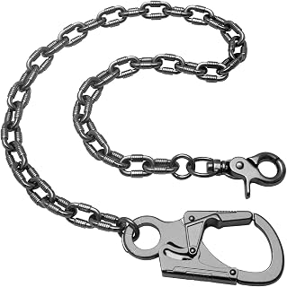 Heavy Duty Wallet Chain for Men - 24.5" Secure Biker Chain with Dual-Lock for Jeans, Pants,Keys