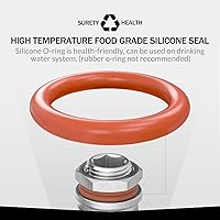 Vista 4 de 1/2" NPT Válvula de bola de acero inoxidable mamparo sin soldadura conveniente para construir la tetera casera del brebaje/el tún del puré