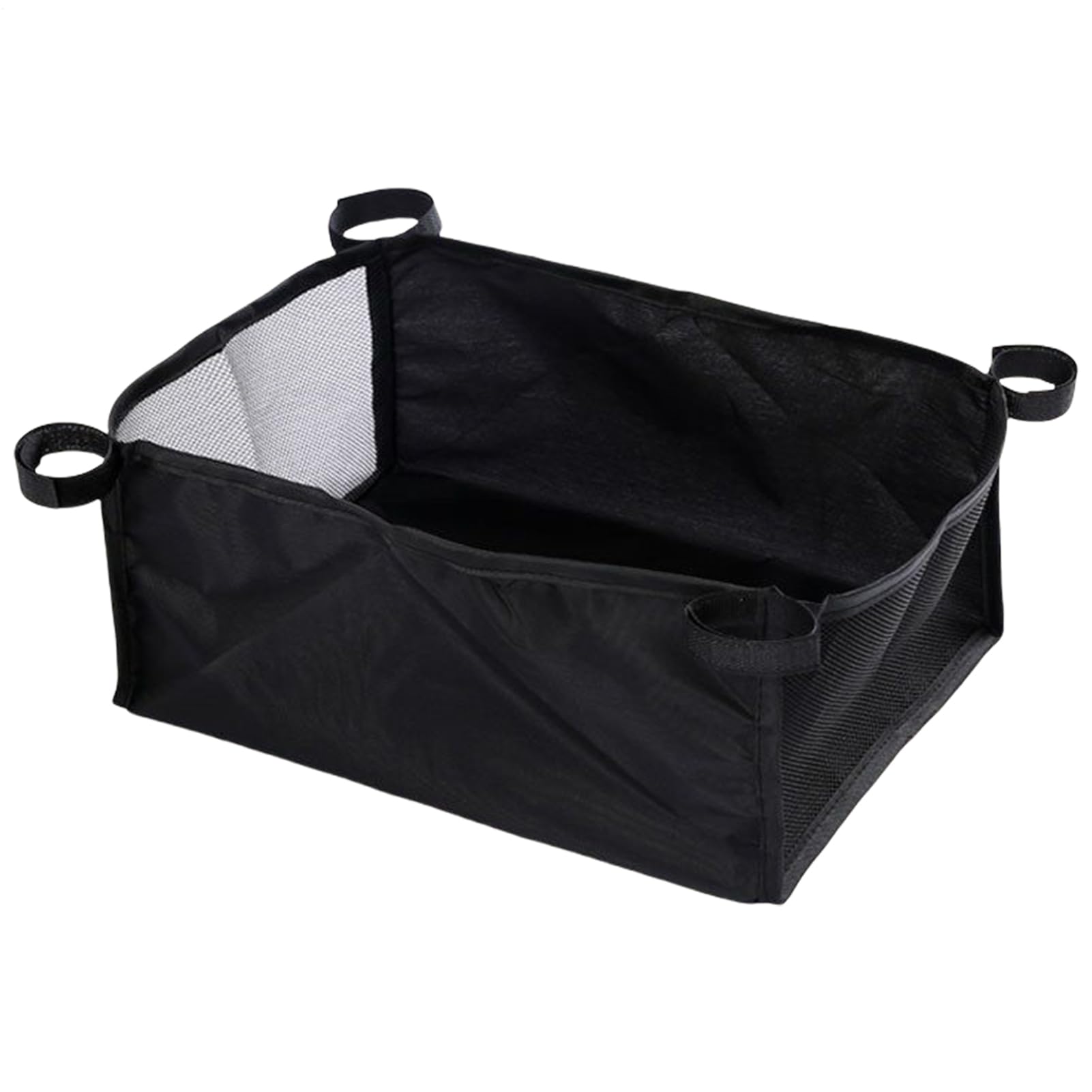 NevPuose Pushchair Storage Basket – Under Seat Baby Stroller Organizer, Mesh Carrier Bag | Foldable Oxford Cloth Storage Pouch for Accessories, Bottom Rack Storage for Baby Travel Systems, Park Trips