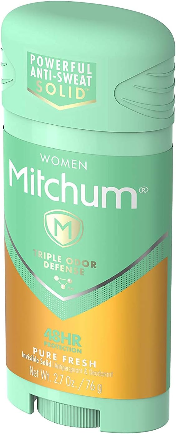 Mitchum Women Triple Odor Defense Invisible Solid 48HR Antiperspirant & Deodorant, Pure Fresh, 2.7 OZ - 4 Pack image 3