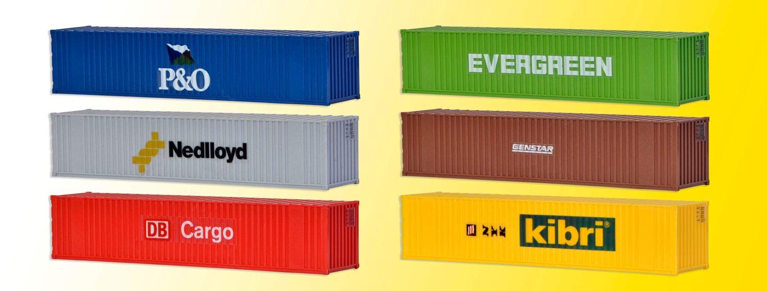 Container 40 (pouces) H0 Kibri 10922 6 pc(s)