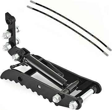 Hydraulic Thumb Clip Mini Excavator Thumb Manganese Steel 3 Hole Excavator Auxiliary Clamp with 2 Hydraulic Hoses for Construction Projects and Landscaping