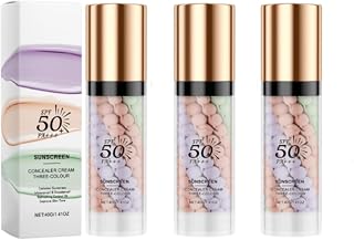 3-i-1 färgkorrigering make-up primer, SPF 50, oljereglerande, fuktgivande sminkbas, ansiktsserum, porförminskning och hudtonskorrigering, solskydd skydd
