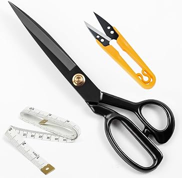 Damita 28 cm Fabric Scissors - Professional Cutter Scissors for Precision Cuts | Professional sewing scissors with sharp blades, heavy leather scissors, textile scissors for cutting fabric