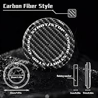 Vista 9 de Tybasthe Cubierta giratoria para botón de oprimir arranque y apagado de motor de automóvil, calcomanía de Batman, decoración interior, cubierta