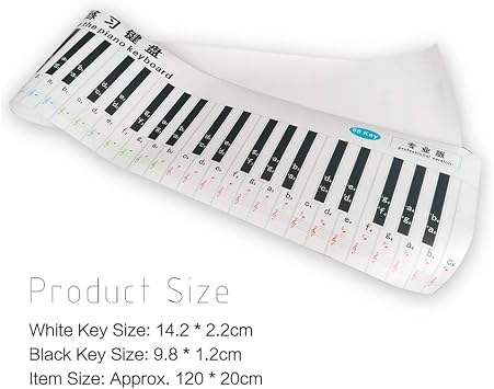 Professional Version 88 Key Keyboard Piano Finger Simulation Practice Guide Teaching Aid Note Chart for Beginner Student