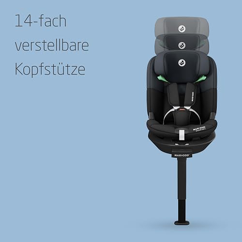 Maxi-COSI Emerald S i-Size, 360 Swivel Baby car seat, 0-12 Years 40-150cm, Group 0+123 car seat, Isofix 0-36 kg car seat, Rearfacing, 4 Recline Positions, G-Cell Side Impact Protection, Tonal Black - 6