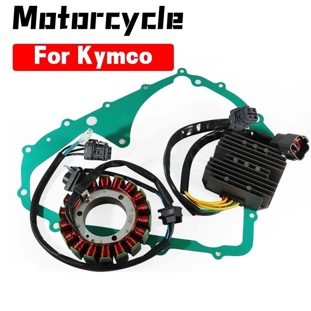 Kit revisione completo motore Adatto per Kymco Maxxer 400 450i MXU MXU450i 465 MXU465i Statore Bobina e Regolatore Raddrizzatore e Guarnizione Set di Copertura Guarnizioni motore per moto