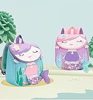 Vista 5 de Bluboon Mochila para niños pequeños para niñas, mochila preescolar 3D, mochila escolar para niños pequeños