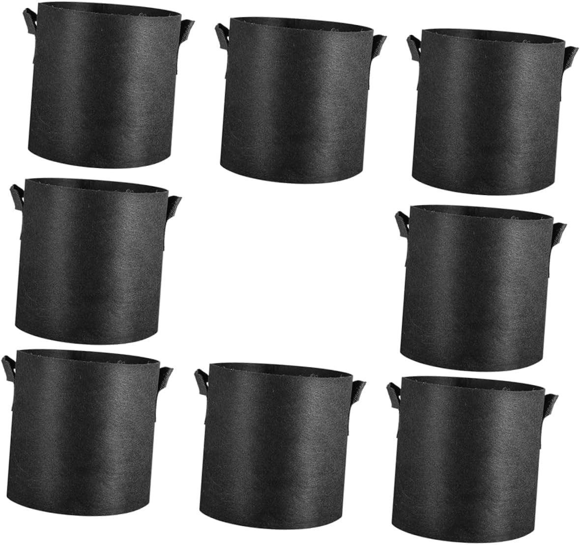 Mipcase 24pcs Garden Plant Grow Bags Non-Woven Plant Growing Bags Portable Handles for Succulent Flower Vegetable