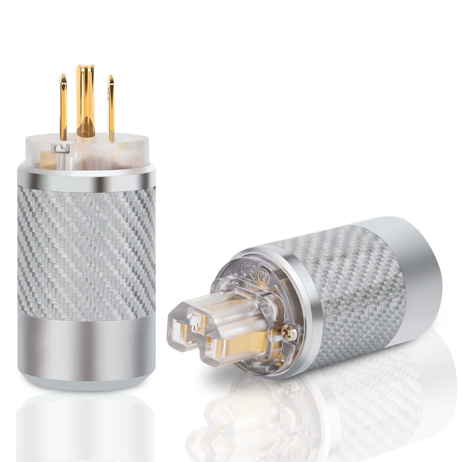 Amazon | Monosaudio オーディオ用電源プラグ 金メッキ 真鍮 カーボン