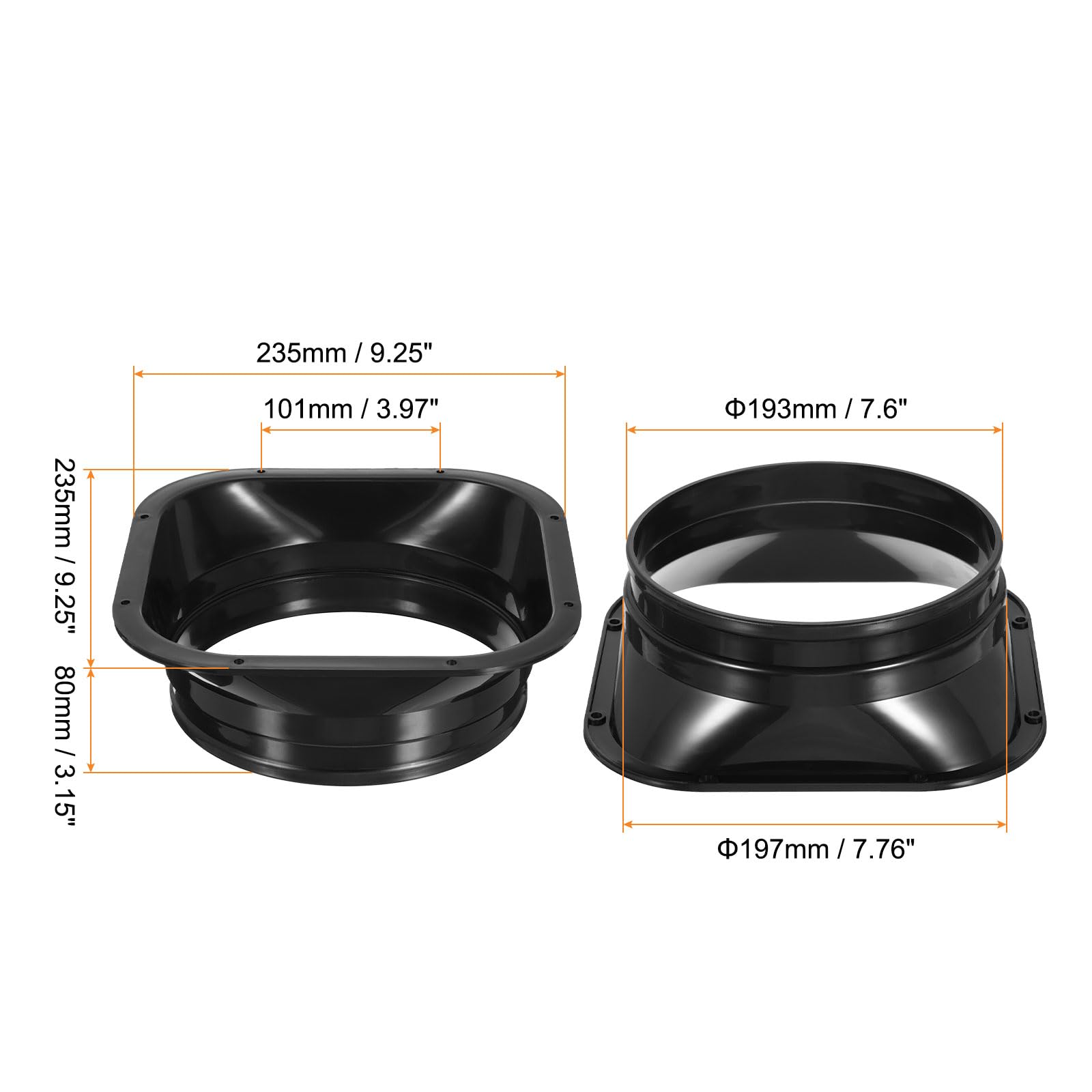 PATIKIL 8" Duct Connector Flange - Image 2