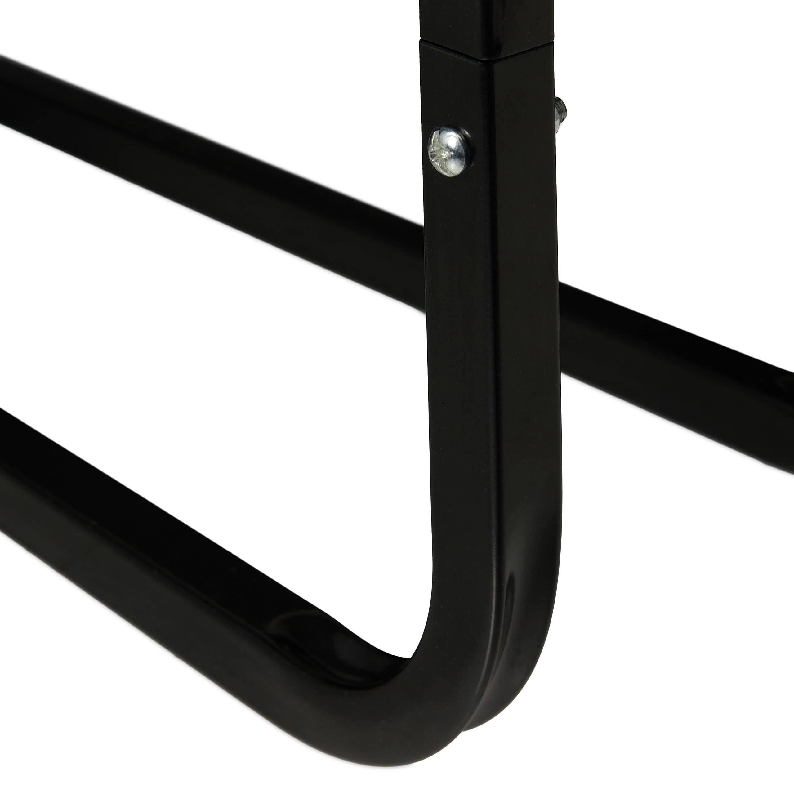 Relaxdays Scaffale Portalegna in Metallo, Fino a 100 kg, HxLxP 91x123x19,5 cm, Nero