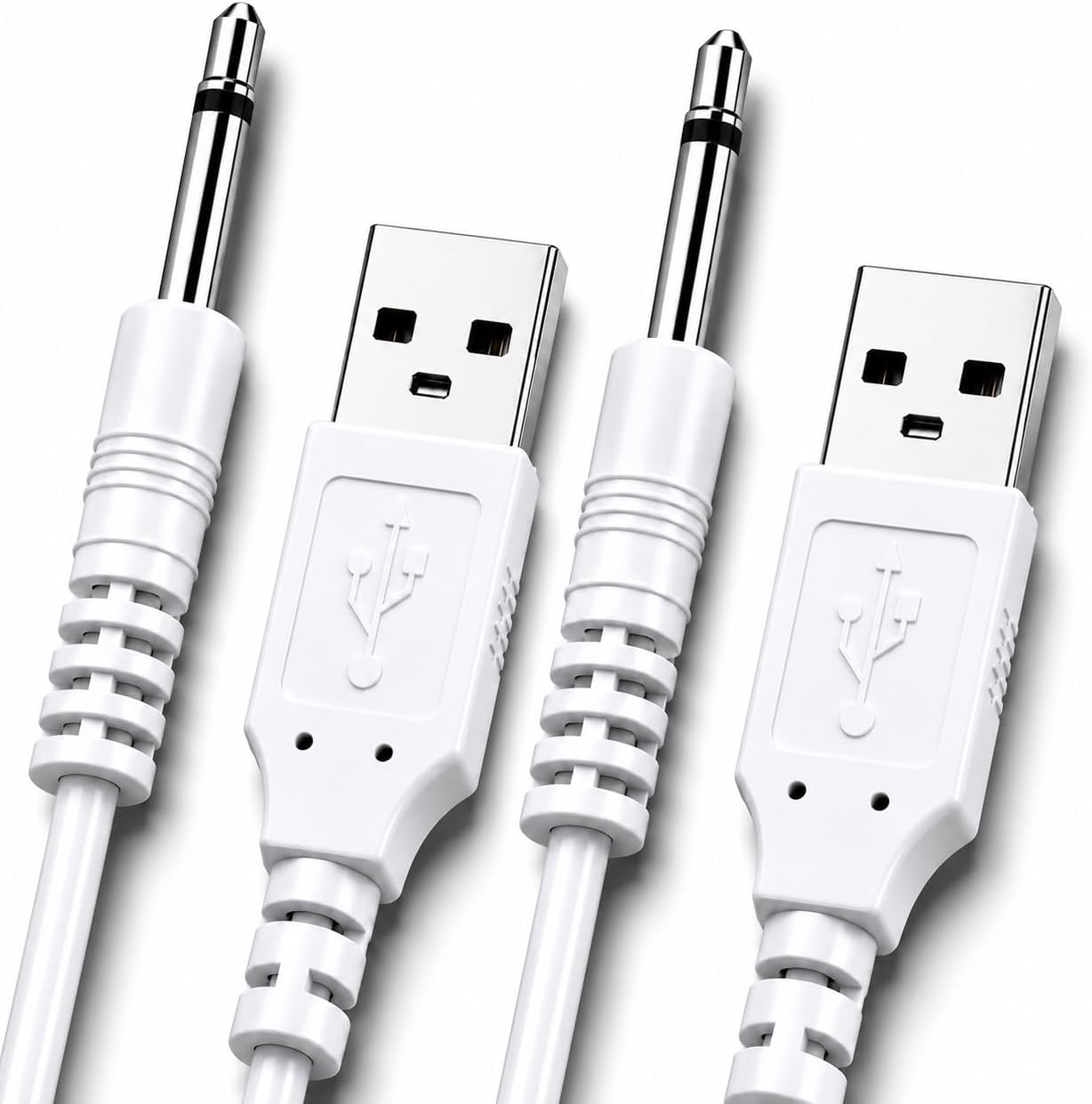 VibeMax (2 Pack) Massager Charger – Fast Charging USB Cable | 2.5mm DC Charger Cord