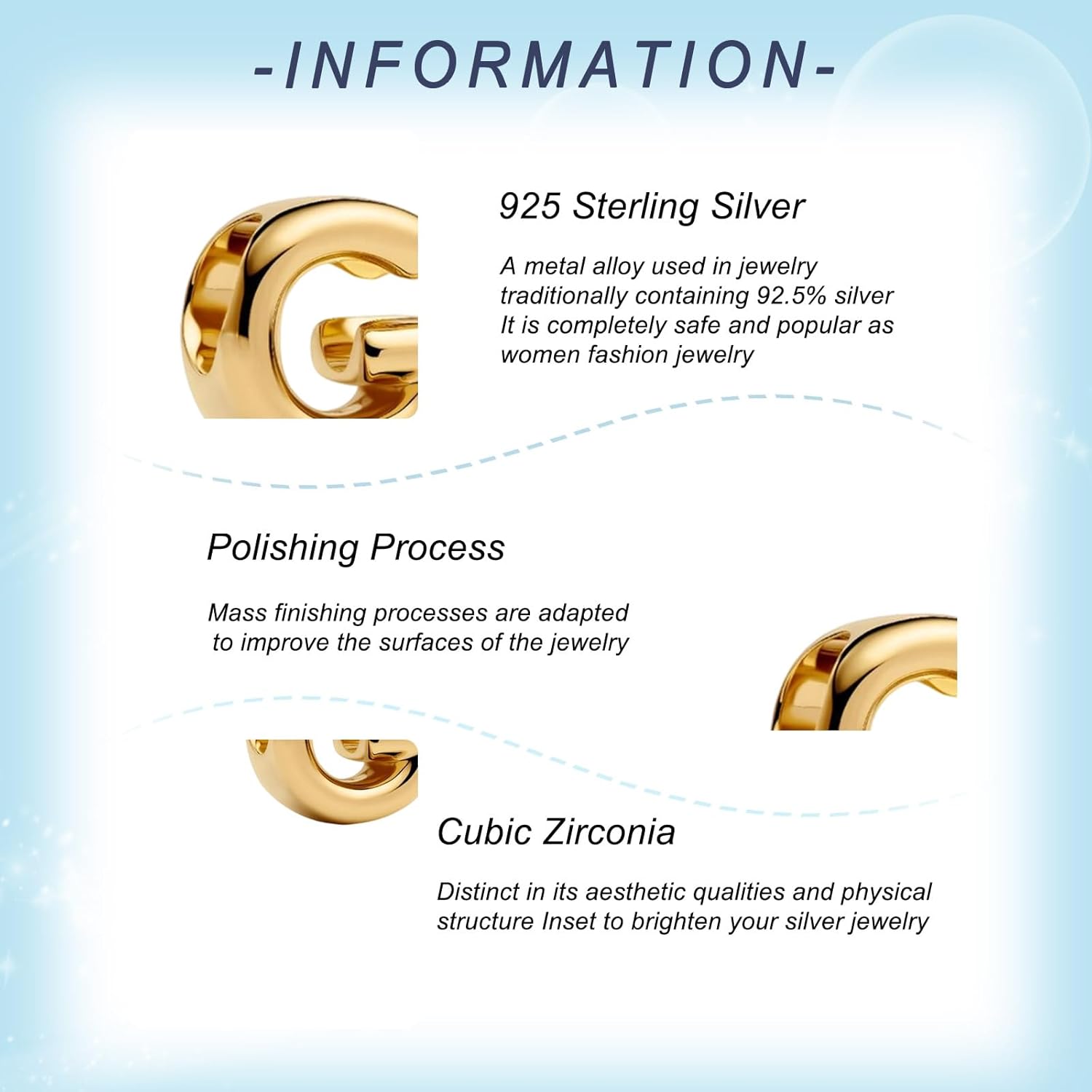 Gold Letter Charms A-Z for Bracelets 925 Sterling Silver Alphabet Initial Charms Beads Jewelry Gifts for Women - Image 3