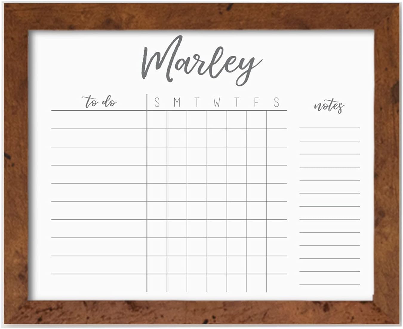 Personalized Child Job Chart | Homeschool Schedule | Dry Erase 11x14 Framed Task Chart