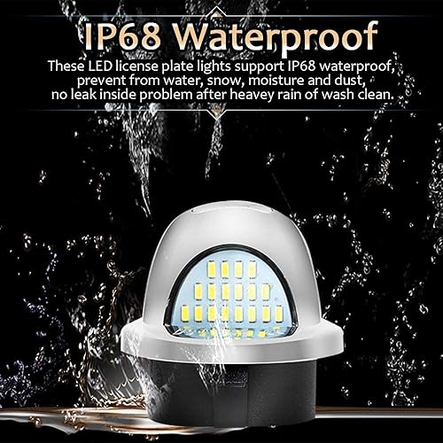 Miniatura 6 de Bestview Conjunto de luces LED transparentes para matrícula con tubo de neón OLED rojo compatible con camioneta F150 F250 F350 F450 F550 Superduty