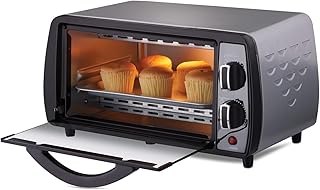 Bajaj 1000T Oven Toaster Grill (10 liter Otg) | Temperature control | Stainless Steel Body With Transparent Glass Door | Black | 2 Year Warranty | 800 Watts