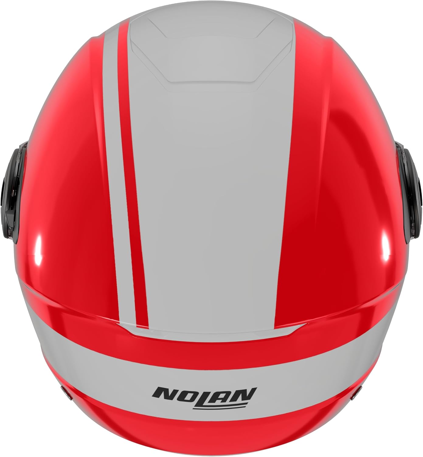 Nolan N20-2 Helmet, side view, red and white