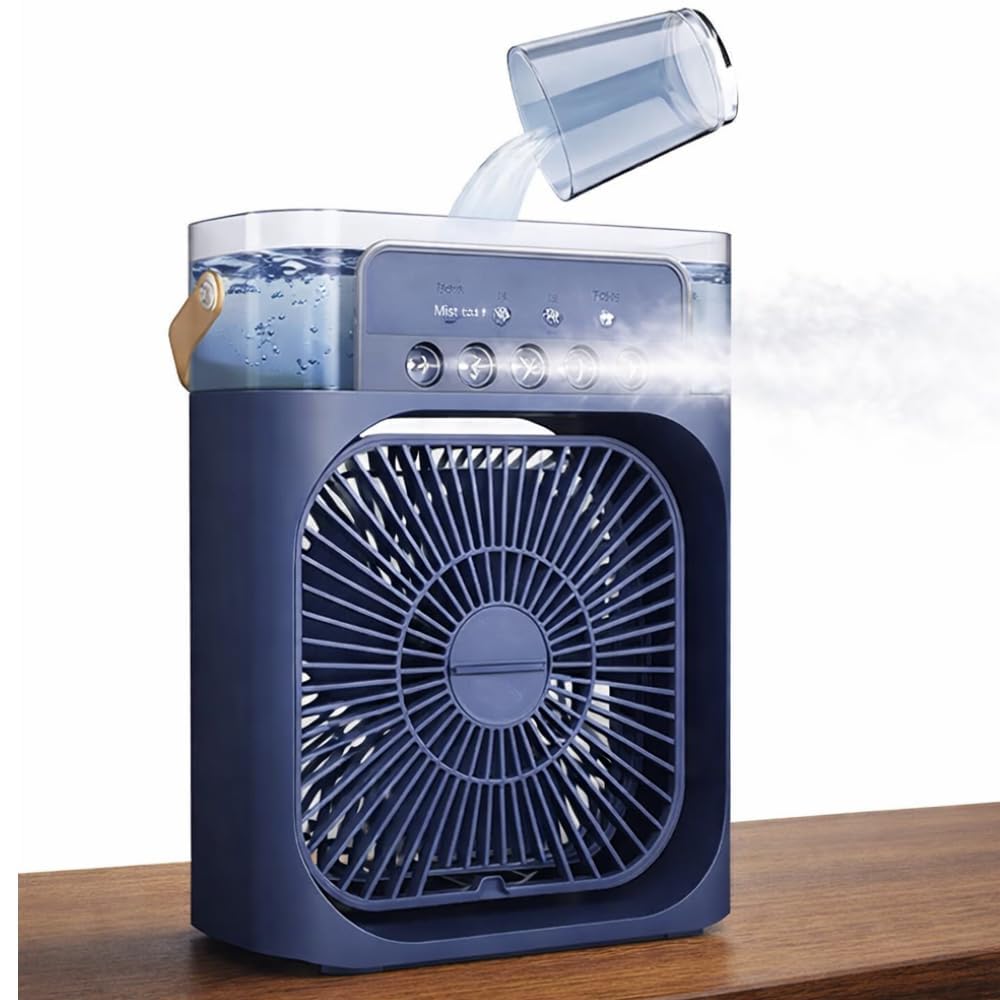 𝟏𝟓-𝐘𝐞𝐚𝐫 𝐋𝐨𝐧𝐠-𝐋𝐢𝐟𝐞 𝐖𝐚𝐫𝐫𝐚𝐧𝐭𝐲 usb powered personal mist fan adjustable airflow settings,portable tabletop design for kitchen counter, study desk, workspace