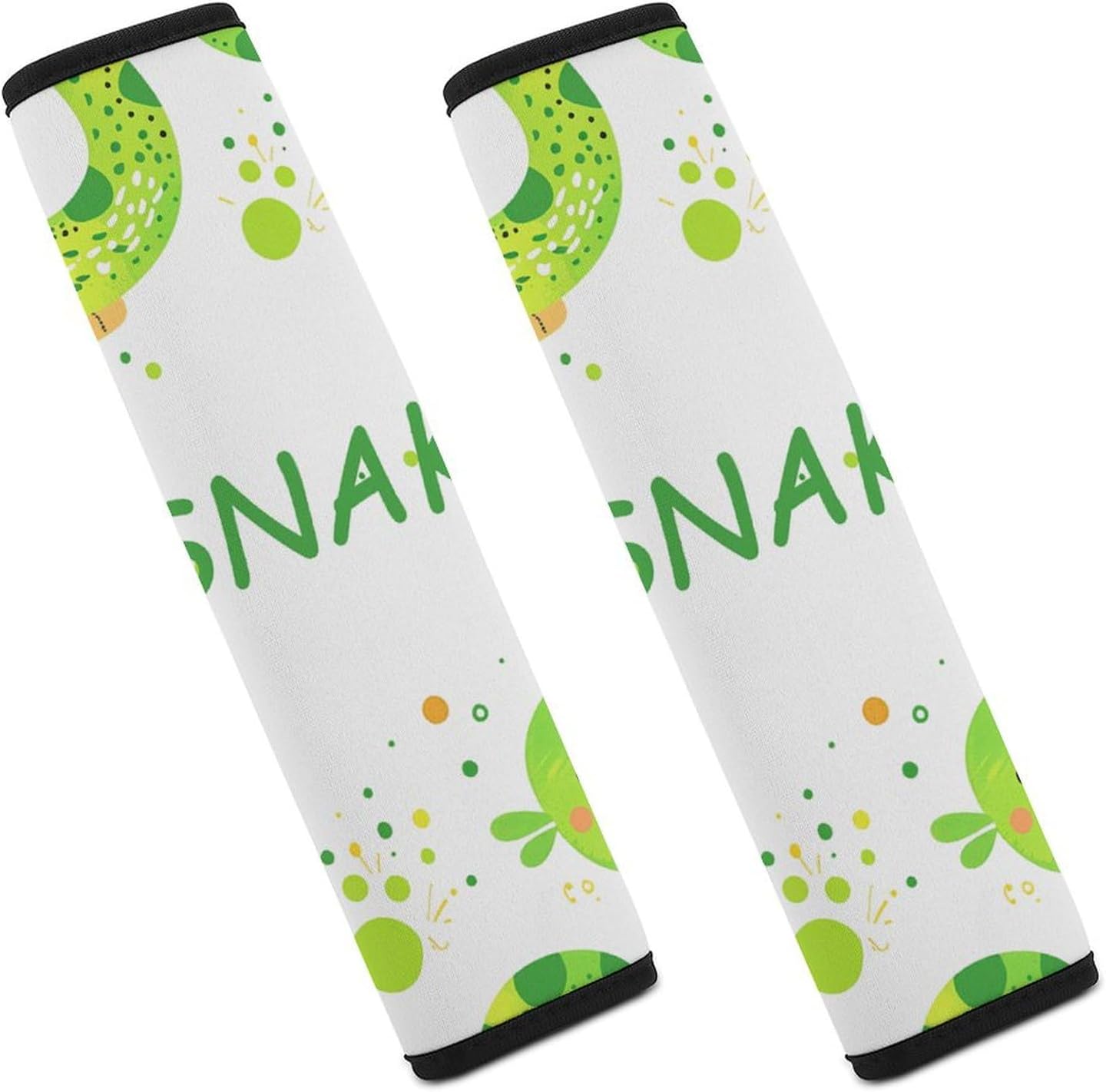 2 PCS Super Soft Car Seat Belt Pad, Cute Cartoon Snake Pattern Printed Waterproof Sweat-Absorbing Seat Belt Covers Backpack Shoulder Pad for All Car Seats Baby Strollers