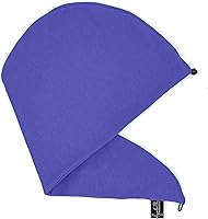 Vista 14 de Elizabeth Roberts Toalla de pelo 100 % algodón, estilo turbante esencial, para mujeres y hombres, todo tipo de cabello y estilos, aguamarina