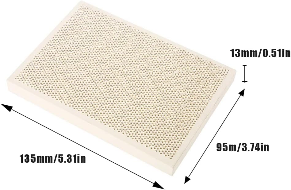 Joyzan Ceramic Honeycomb Soldering Board, Jewelry Honey Comb Solder Block Jeweler Making Heating Parts Fire Plate Paint Printing Drying Panel Heater Burning Tools Replacement Melting Casting Gold