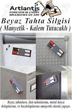Yazı Tahta Silgisi Plastik Mıknatıslı 1 Adet Beyaz Yazı Tahtası Silgisi Manyetik Kaliteli Keçe Uçlu Silgi Okul Sınıf