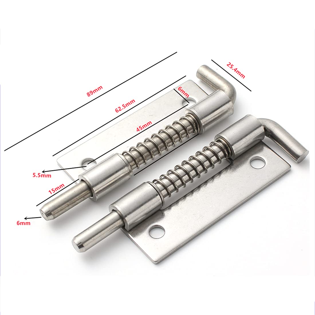 Lot De 2 Loquets à Ressort En Acier Inoxydable Pour Armoire