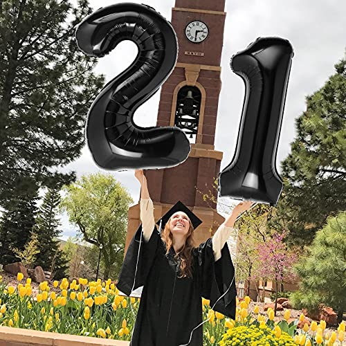 Number Balloon 8 Black 40 Inch Foil Balloon Big Giant Jumbo 8Th Birthday Party Decorations Foil Mylar Helium Kids 0-9 Numbers Balloons For Baby Children #TOP2