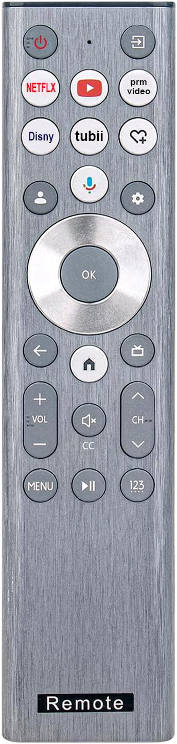 ERF6A80 New Replace Voice Remote work for Hisense 65-Inch Class U8 Series Mini-LED ULED 4K UHD Smart TV 2024 Models 55U8N 65U8N 75U8N 85U8N with Backlight and Gravity Sensing function