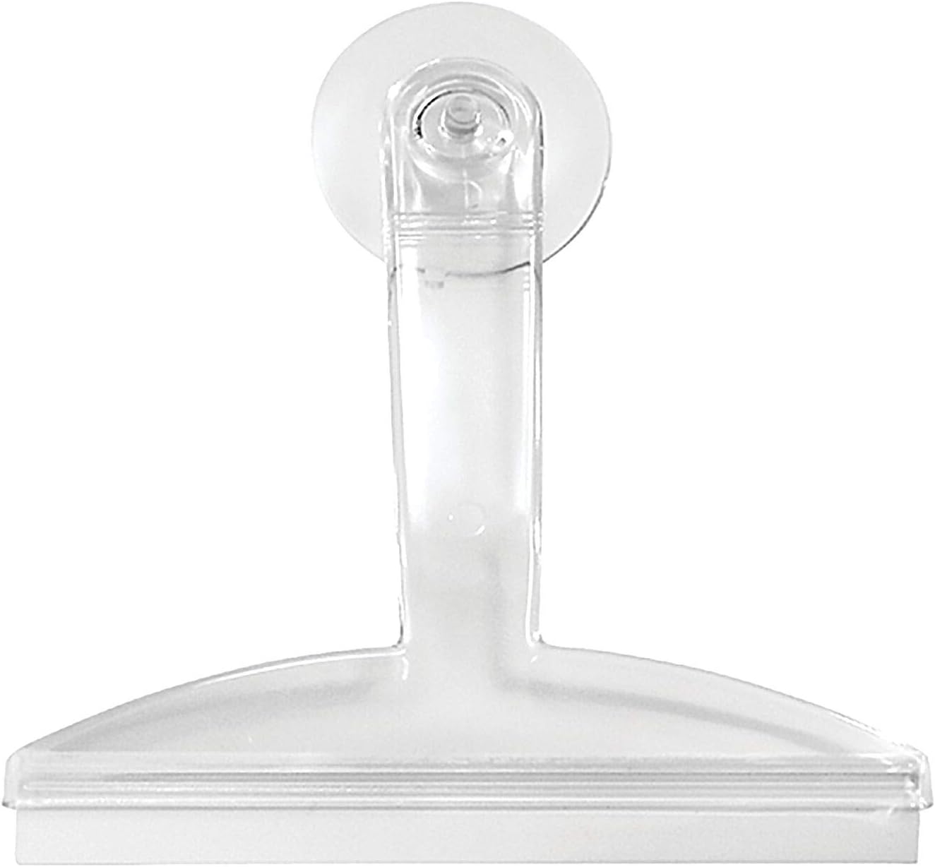 InterDesign Bathroom Squeegee Wiper Window Cleaner with Suction Hook Holder for Shower, Glass Doors, Floors, Mirrors, Car - Clear, Pack of 1