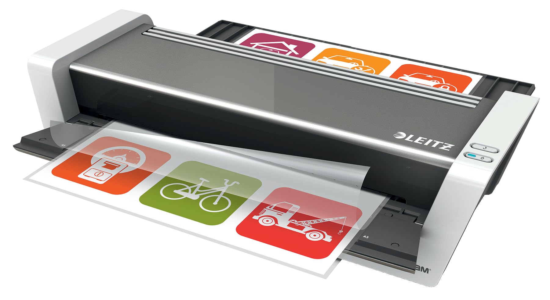 Leitz, Laminator Leitz iLAM Touch 2, Format A3, Seria: iLAM, Kolor: Błyszcząca Biel/Antracyt, 74745000