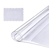 VEVOR Clear Table Cover Protector, 1.5mm Thick 36 x 72 in PVC Plastic Tablecloth, Waterproof & Oil Spill Proof, Customizable Rectangle Table Cover for Writing Desk, Coffee Table, Dining Room Table