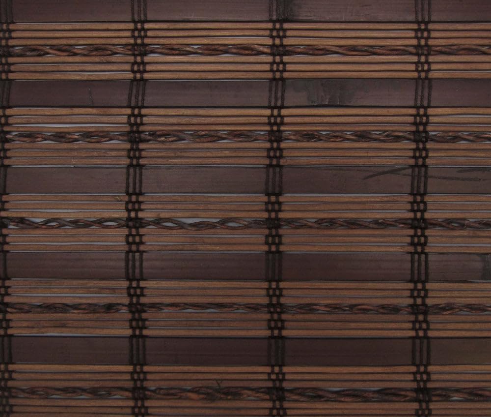 Cordless Woven Wood Bamboo Shades for Windows Cocoa 22" W x 36" L