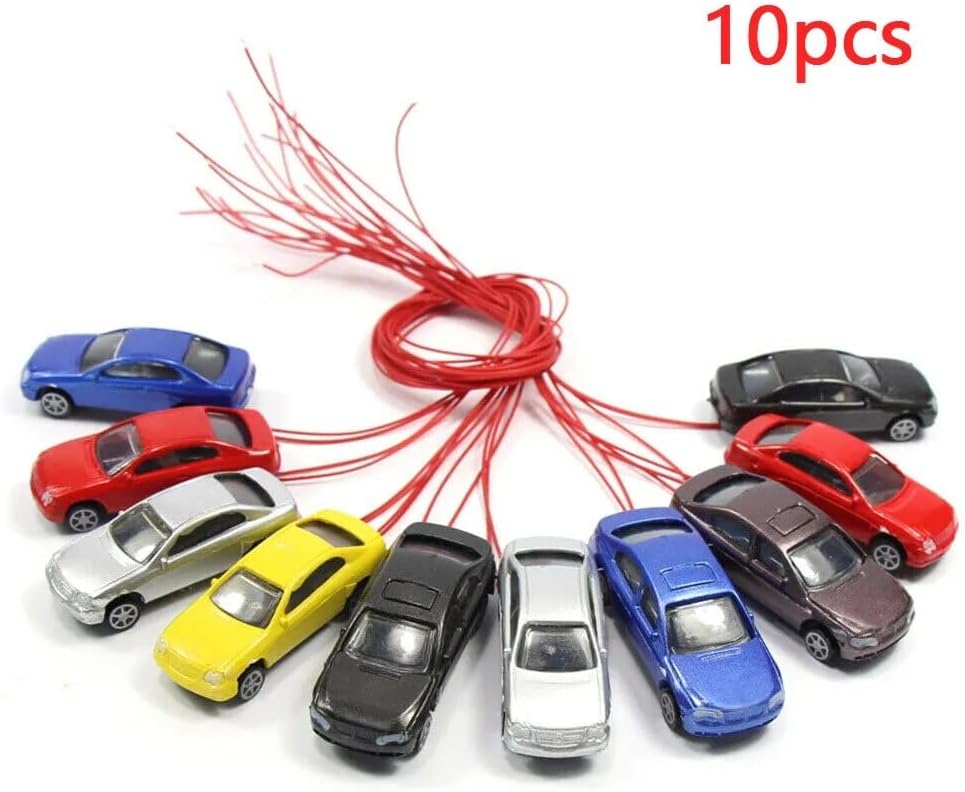 10 Pieces Model Car Train Home Garden 1:87~1:100 H0 in The Illuminated Model Car Train 45 * 16 * 11MM Decoration Accessories