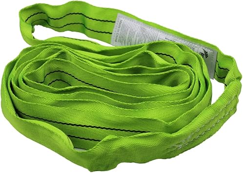 6FT Endless Round Slings, 2 Spanset Round Slings, Polyester Endless Loop Lifting Straps, 5300lbs Vertical Capacity, Heavy Duty Rigging Strap for Lifting and Towing Green
