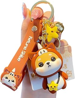 HSYHERE Men Women Christmas New Year Birthday Gift Chinese 12 Zodiac Theme Shiba Inu Keychain Keyring Key Chain Key Ring