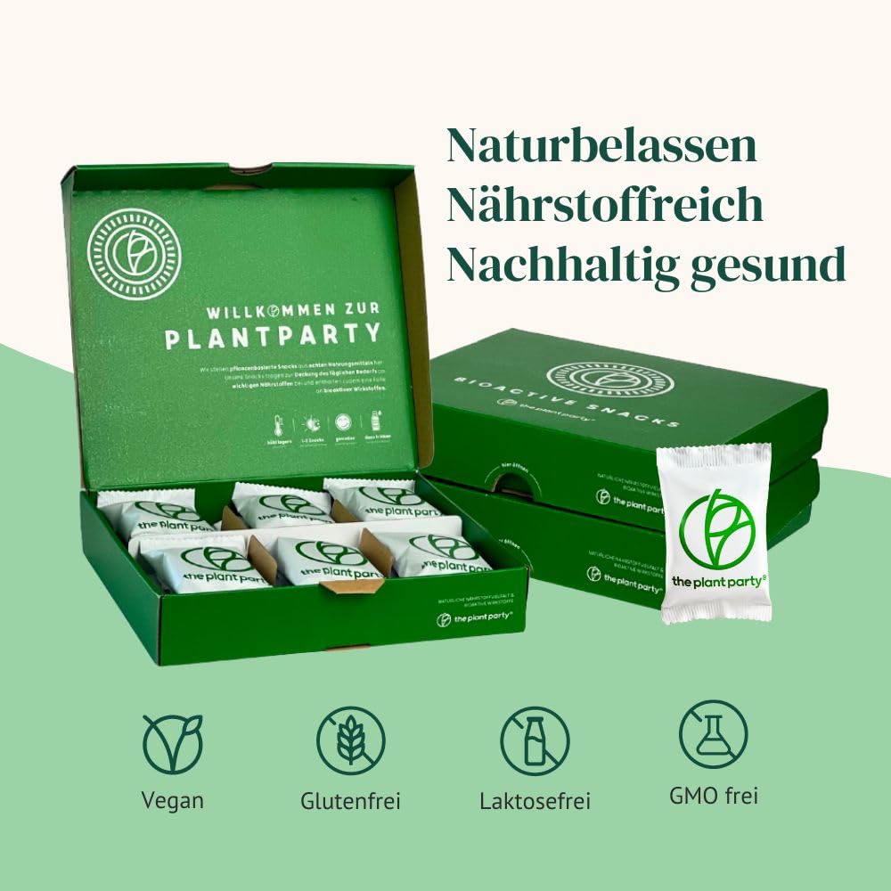 the plant party® - bioactive snack: Natürliches Multivitamin und gesunde Verdauung, 35+ echte Lebensmittel, Vitamine & Mineralstoffe, low-FODMAP Ballaststoffe, antioxidativ, glutenfrei & laktosefrei