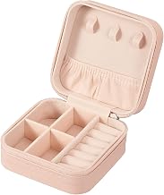 Travel Jewelry Organizer Box for Women, Portable Jewellery Storage Case with Ring Slots, Necklace Hooks & Compartments, Compact Makeup & Accessories Organizer (MULTI)